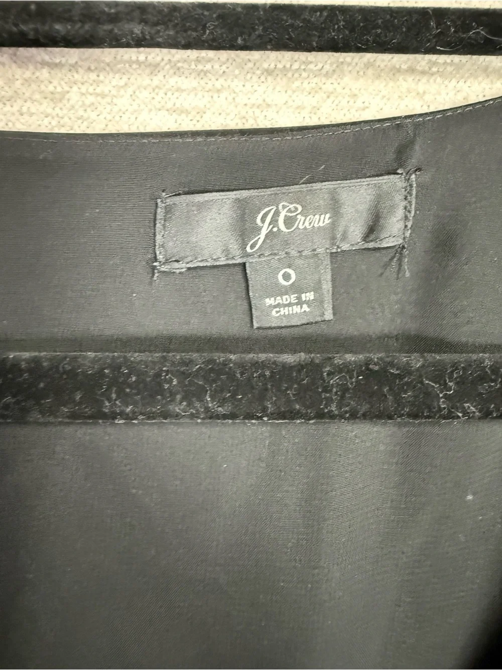 J.Crew Black V Neck Button Front Peplum Blouse Puff Sleeve Top Size 0 Petite